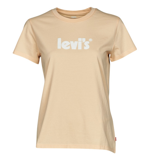 Vêtements Femme T-shirts Urchins manches courtes Levi's THE PERFECT TEE SEASONAL POSTER LOGO PEACH PUREE