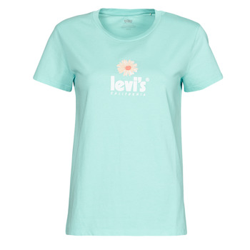 Vêtements Femme T-shirts manches courtes Levi's THE PERFECT TEE POSTER LOGO DAISY CHEST HIT ANGEL BLUE
