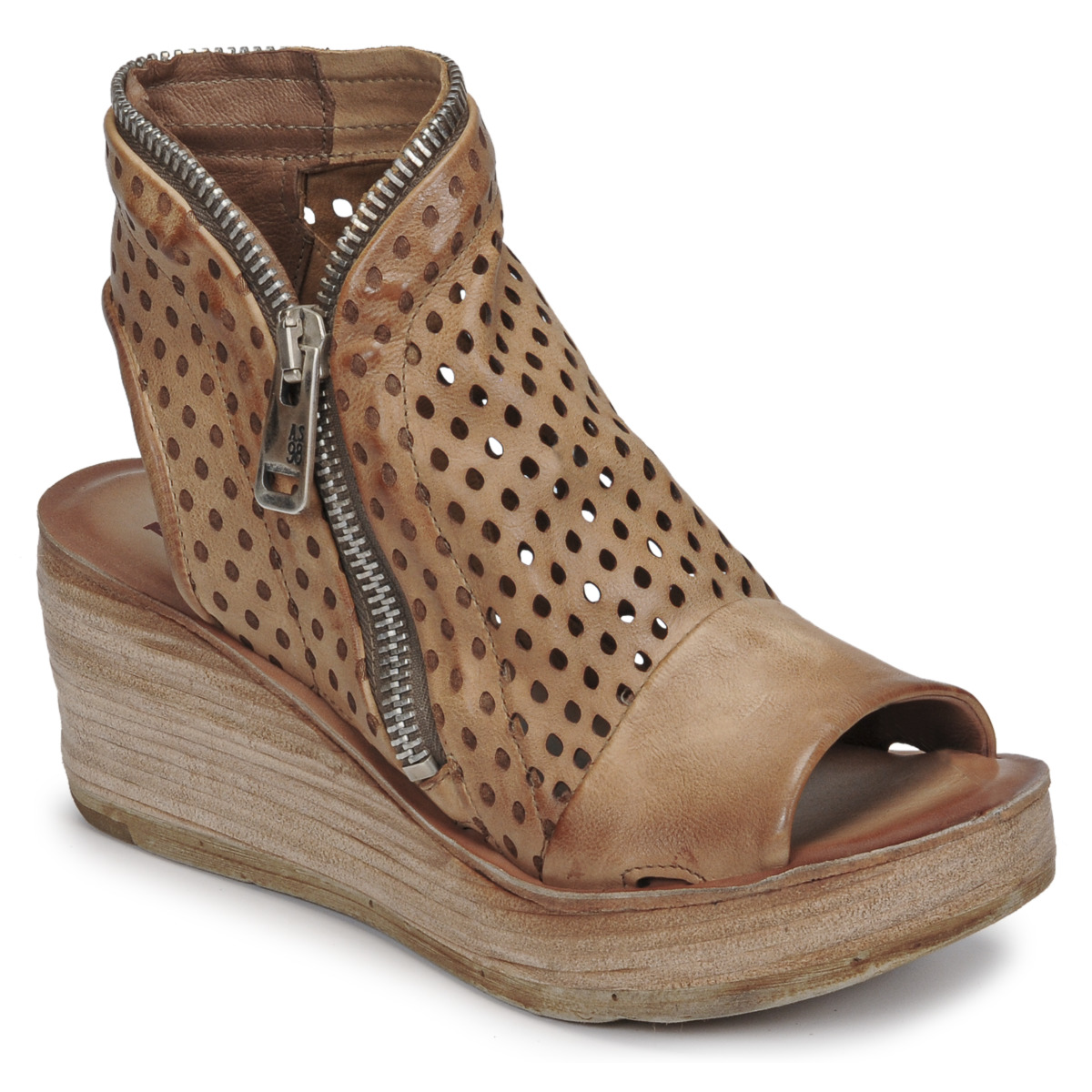 Chaussures Femme Sandales et Nu-pieds Airstep / A.S.98 NOA ZIP Camel