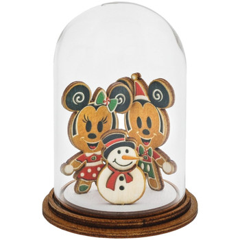 Tables de chevet Petit Porte Monnaie Clic-clac Enesco Figurine décoration à poser Mickey et Minnie Marron