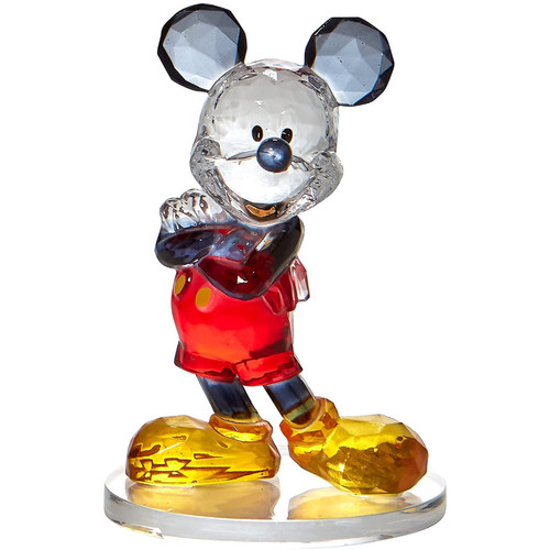 Tables de chevet Petit Porte Monnaie Clic-clac Enesco Statuette de collection Mickey Mouse en acrylique facetté Rouge