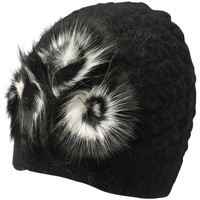 Accessoires textile Femme Bonnets Chapeau-Tendance Bonnet bi-color FLORE Noir