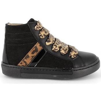 Chaussures Fille Primigi foul leopard noir - Chaussures Basket montante Enfant 75 