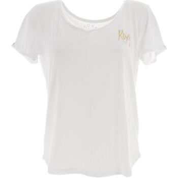 Vêtements Femme T-shirts manches courtes Roxy Cocktail hour wht mc tee l Blanc