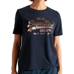 Vêtements Femme T-shirts manches courtes Superdry Vintage Logo Boho Bleu