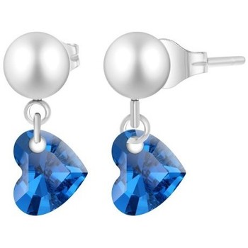 Montres & Bijoux Femme Boucles d'oreilles Sc Crystal B3072-ARGENT-BLEU Bleu