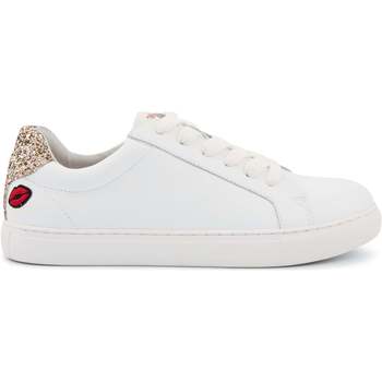Chaussures Femme Baskets mode Simone Amour Blanc Rose Gold Paname Simone Petit Amour Glitter Or Rose Blanc