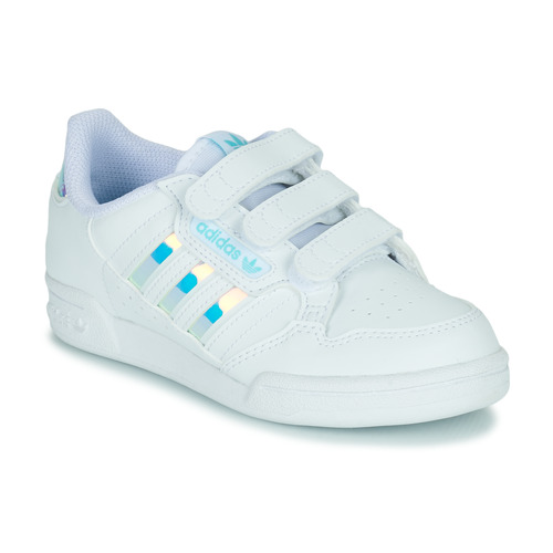 adidas Originals CONTINENTAL 80 STRI Blanc / Iridescent - Livraison  Gratuite | Spartoo ! - Chaussures Baskets basses Enfant 36,00 €