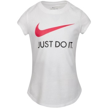 Vêtements Fille T-shirts manches courtes Nike CAMISETA MANGA CORTA NIA  36F245 Blanc