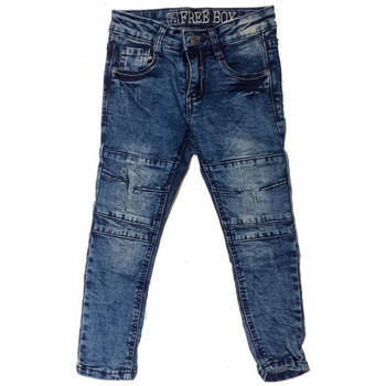Vêtements Enfant Pantalons Freeside JEAN junior 96688 bleu tendance - 4 ANS Bleu