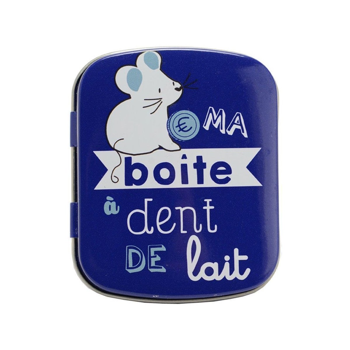 Maison & Déco Paniers / boites et corbeilles Amadeus Petite boite à dents de lait en métal Bleu