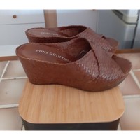 Chaussures Femme Mules Pon´s Quintana Sabots cuir tressé Marron