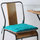 Maison & Déco Galettes de chaise Stof Coussin de chaise réversible 40 cm céladon et gris Bleu