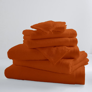 Maison & Déco Serviettes et gants de toilette Tradilinge PAPAYE X2 Orange