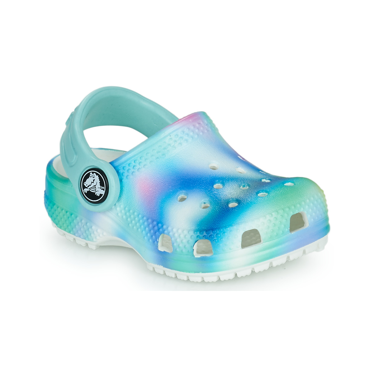 Chaussures Enfant Sabots Crocs CLASSIC SOLARIZED CGT Blanc / Multi