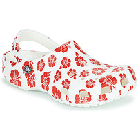 Chaussures Femme Sabots Crocs CLASSIC RETRO RESORT CLOG Blanc / Rouge