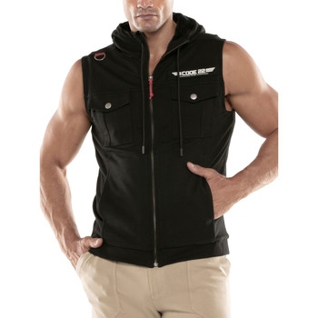 Vêtements Homme Vestes de survêtement Code 22 Veste à capuche sans manches Cargo Code22 Noir