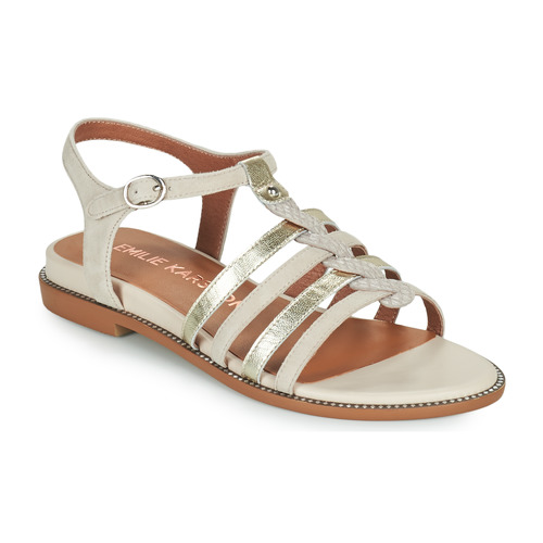 Karston SOLENS Beige / Blanc - Livraison Gratuite | Spartoo ! - Chaussures  Sandale Femme 62,30 €