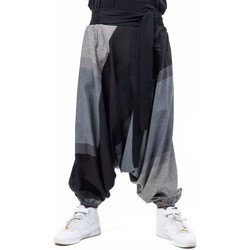 Vêtements Fin de la vente : 06/04/23 Fantazia Pantalon sarouel fluide baba cool zen Ramroh Noir, gris foncé et gris clair chiné foncé