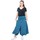 Vêtements Femme Pantalons fluides / Sarouels Fantazia Sarouel jupe culotte print fleurs Phulah Bleu