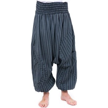 Vêtements Pantalons fluides / Sarouels Fantazia Sarouel rayures mixte grande taille Payah Noir