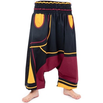 Vêtements Pantalons fluides / Sarouels Fantazia Sarouel grande taille elastique mixte Punchy Noir