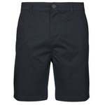 Il Gufo slub-textured linen Elastic Shorts Blau
