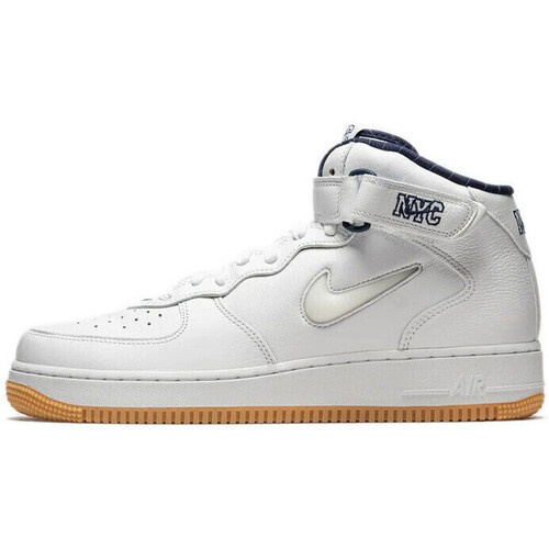Chaussures Homme Baskets montantes Nike AIR FORCE MID JEWEL NYC Blanc