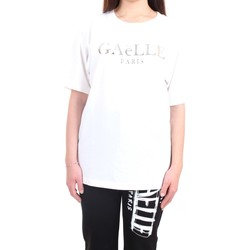 Vêtements Femme T-shirts manches courtes GaËlle Paris GBD10158 T-Shirt/Polo femme Blanc
