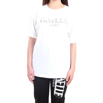 Vêtements Femme T-shirts manches courtes GaËlle Paris GBD10158 T-Shirt/Polo femme blanc Blanc