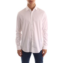 Vêtements Homme Chemises manches longues Calvin Klein linen Jeans K10K108229 Blanc