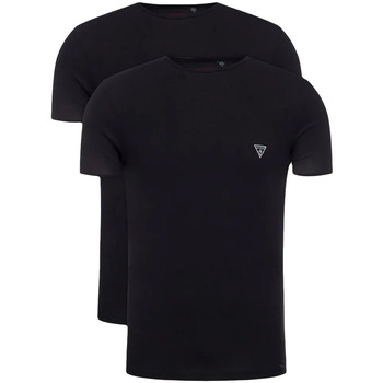 Vêtements Homme T-shirts manches courtes Guess Pack x2 logo triangle Noir