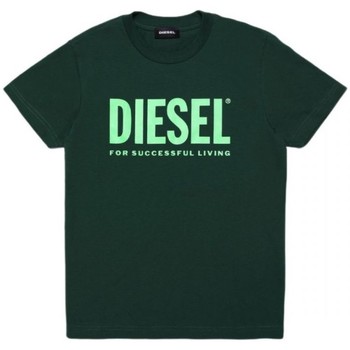 Vêtements Diesel 00J4P6 00YI9 TJUSTLOGO-K50Q Vert - Vêtements T-shirts & Polos Enfant 31 