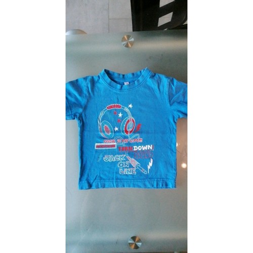 Vêtements Garçon Poncho Fourrure Marron Sans marque T-shirt manches courtes Bleu
