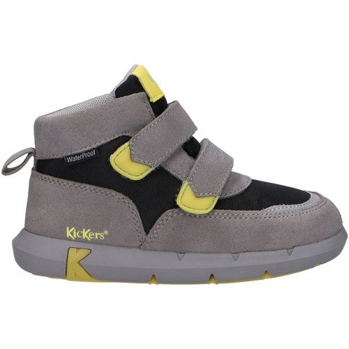 Chaussures  Kickers 878780-10 JUNIBO Gris - Chaussures Basket montante Enfant 45 