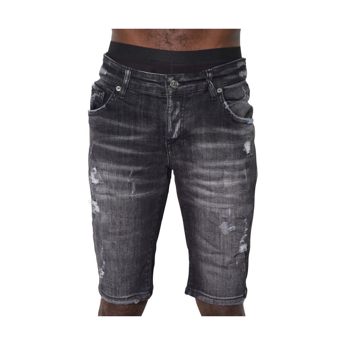 Vêtements Homme Shorts / Bermudas Shone Request Short  noir - SHORT JEAN 523 Noir