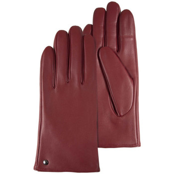 Accessoires textile Femme Gants Isotoner femme gants chauds tactiles cuir rouge 85264 Rouge
