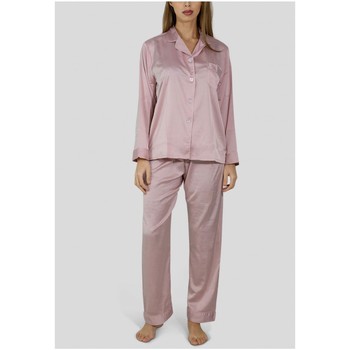 Vêtements Femme Pyjamas / Chemises de nuit Kebello Ensemble Pyjama fluide en satinF Rose S Rose