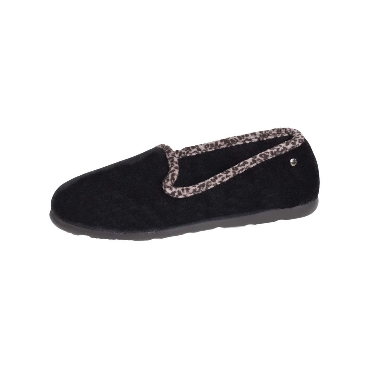 Chaussures Femme Chaussons Isotoner Chaussons slippers  ref 55185 Noir Noir