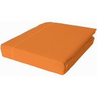 Maison & Déco Draps Salomé Prestige Drap plat percale de coton 80 fils Orange
