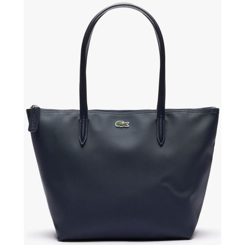 Lacoste Petit sac cabas zippé L.12.12 Concept uni Eclipse Bleu - Sacs Sacs  Femme 95,20 €