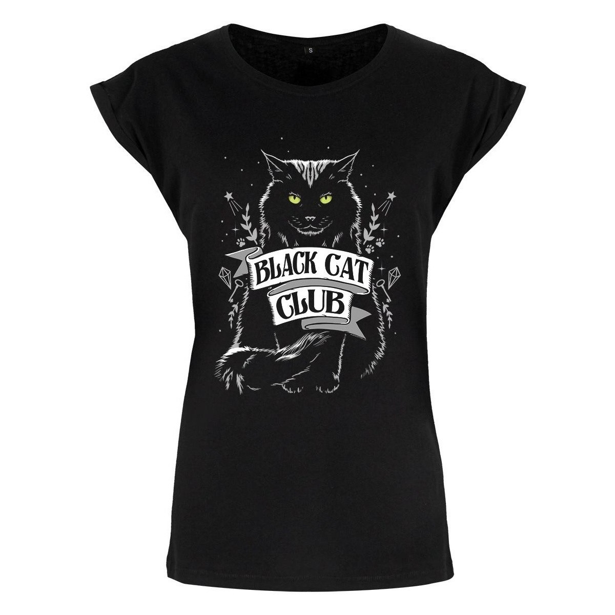 Vêtements Femme T-shirts manches longues Grindstore Black Cat Club Noir