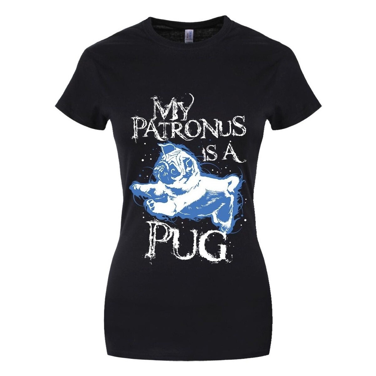 Vêtements Femme T-shirts manches longues Grindstore My Patronus Is A Pug Noir