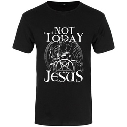 Vêtements Homme T-shirts manches longues Grindstore Not Today Jesus Noir