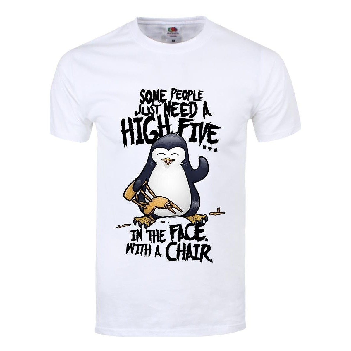 Vêtements Homme T-shirts manches longues Psycho Penguin High Five Blanc