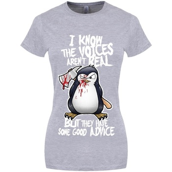Vêtements Femme T-shirts manches longues Psycho Penguin  Gris
