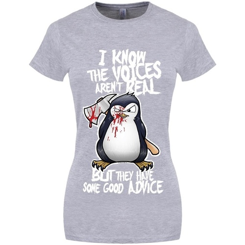 Vêtements Femme T-shirts manches longues Psycho Penguin GR2855 Gris