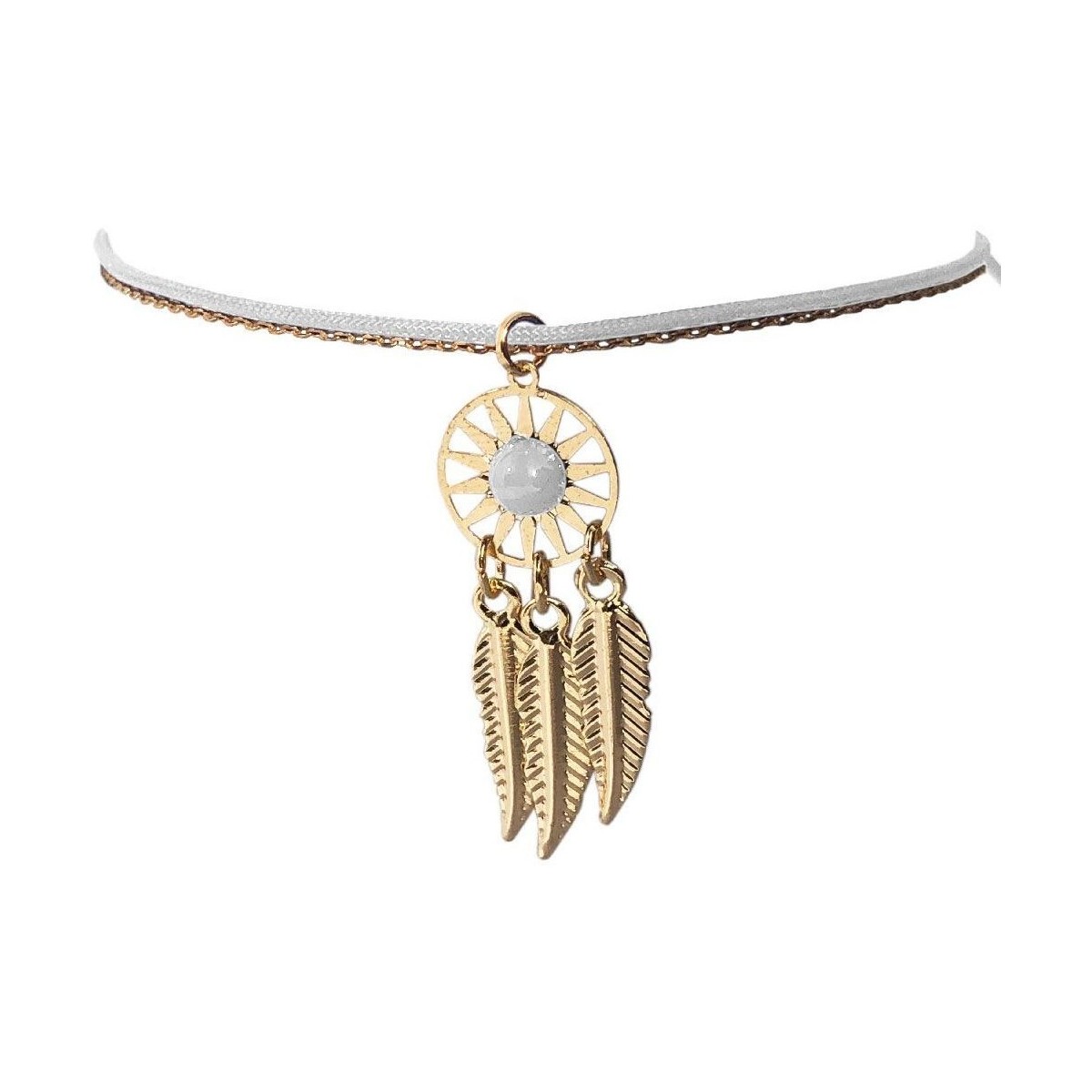 Montres & Bijoux Bracelets Nusa Dua Bracelet Gris pour femme fantaisie thème Indien dorée Gris