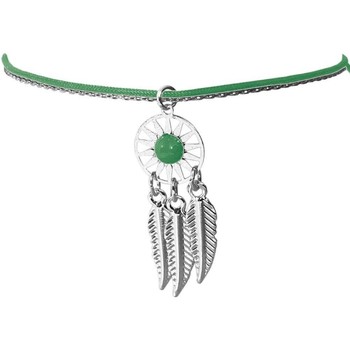 Nusa Dua Bracelet Vert pour femme fantaisie thème Indien Argentée Vert