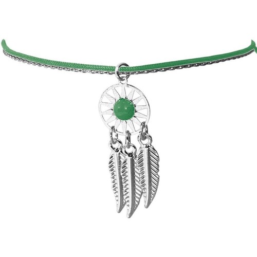 Montres & Bijoux Bracelets Nusa Dua Bracelet Vert pour femme fantaisie thème Indien Argentée Vert
